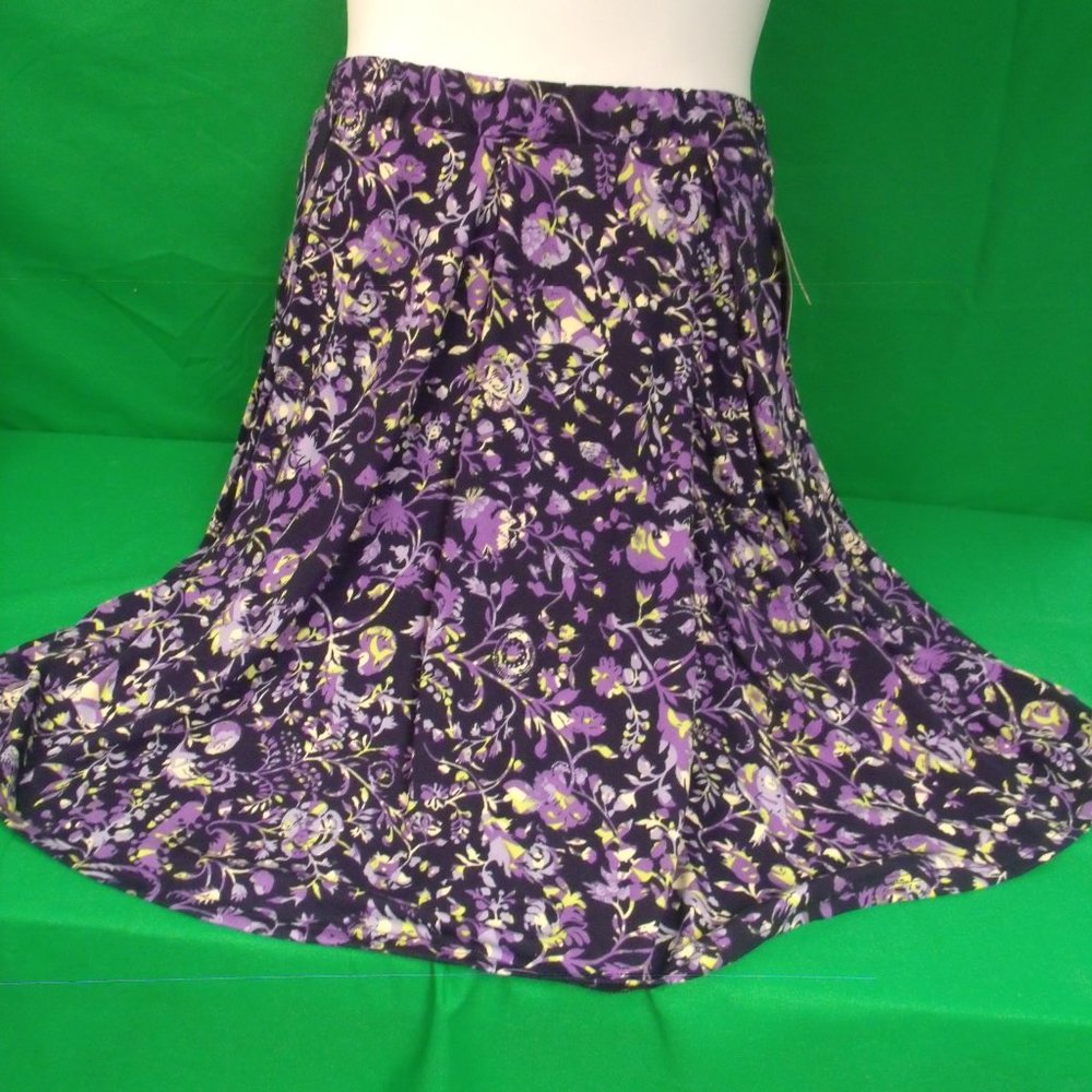 LuLaRoe Purple Flowered Skirt